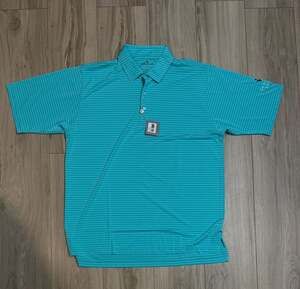 Bobby Jones Performance Teal Striped Golf Polo Shirt XXL